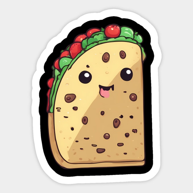 Kawaii Taco Sticker by animegirlnft